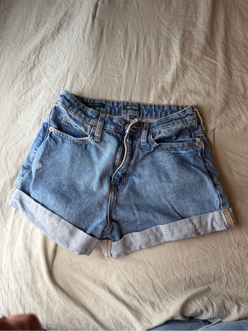 wild fable Light Blue Rolled Hem Denim Shorts